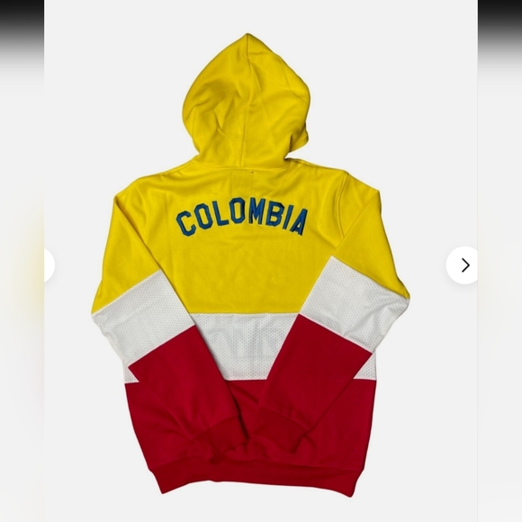 NO DEAL "Colombia" Horizontal ColorBlocked Hoodie /LE/ Mens size S/NWOT - Picture 2 of 6